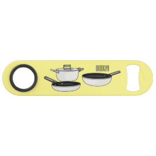 Cookware sets cartoon illustration bar key