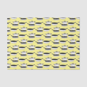 Cookware sets cartoon illustration tissue paper