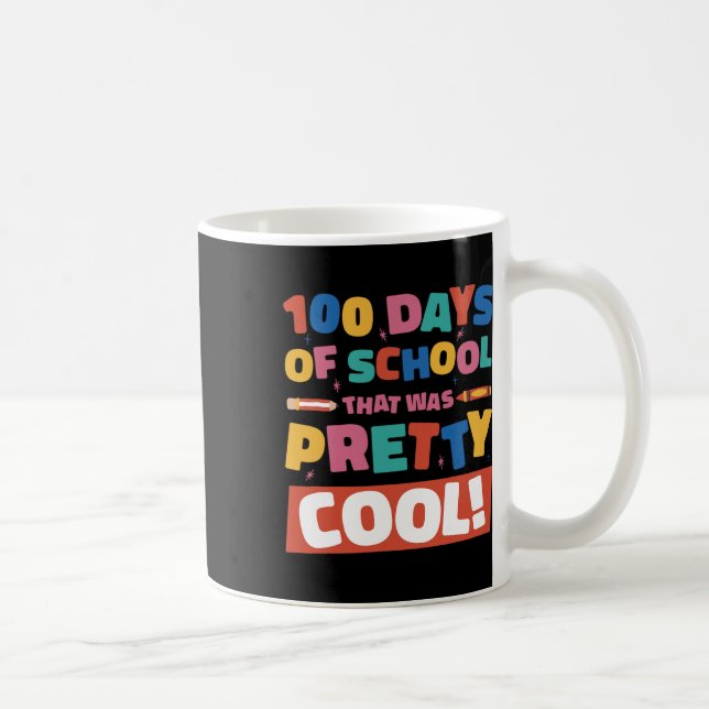 Cool 100 Days Of School 100th Day Students Boys Gi Coffee Mug (Right)