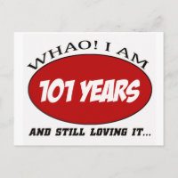 cool 101 years old birthday designs