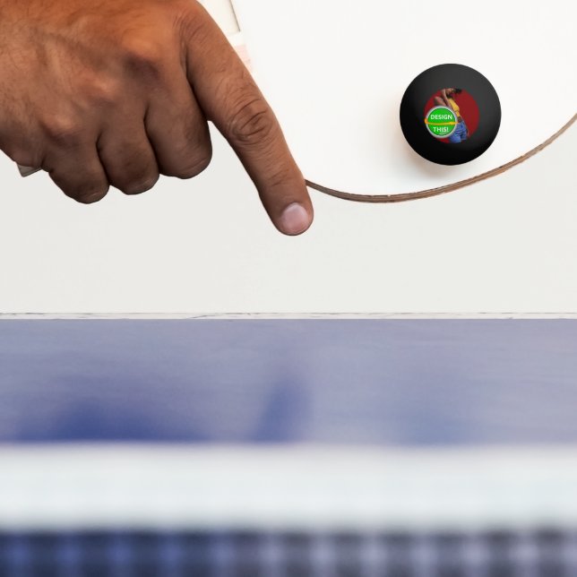 COOL! 1 Star Ping Pong Ball - Black - Custom (Paddle)
