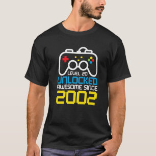 Cool 20Th Birthday Level 20 Unlocked Birthday T-Shirt