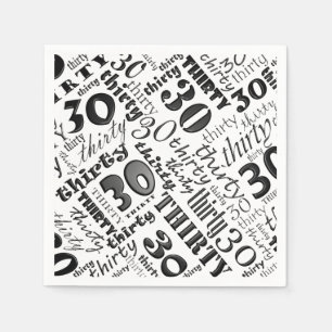 Cool 30th Birthday Napkins