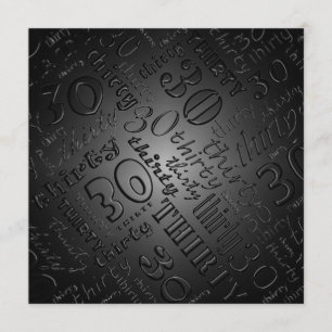 Cool 30th Birthday Party Invitation