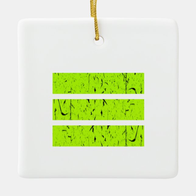 Cool 3 Line Symbol | Uniformity & Harmony Colourfu Ceramic Ornament (Front)