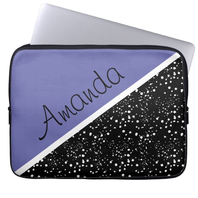 Cool 3 tone design personalized laptop sleeve (Front)