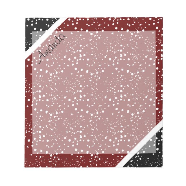 Cool 3 tone design personalized notepad (Front)