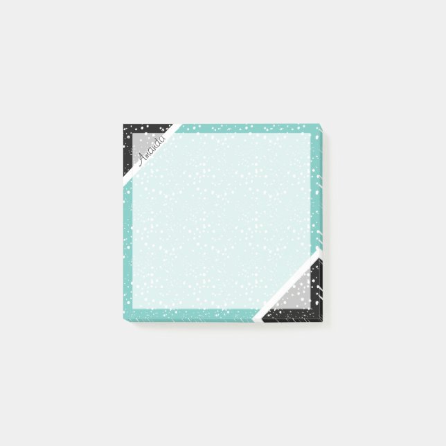 Cool 3 tone design personalized notepad (Front)