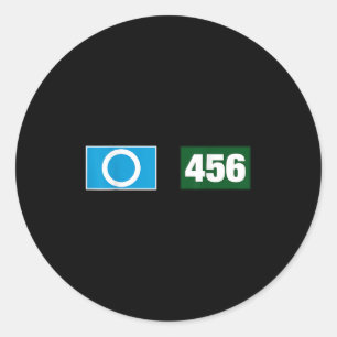 Cool 456 Code Number O Say Yes Illustration Graphi Classic Round Sticker