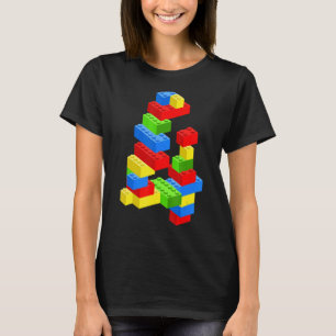 Cool 4th Birthday Building Blocks 4 Years Old Boy T-Shirt