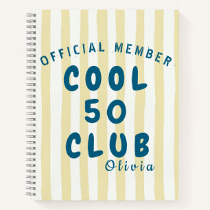 Cool 50 Club Custom Name Birthday Gift Notebook