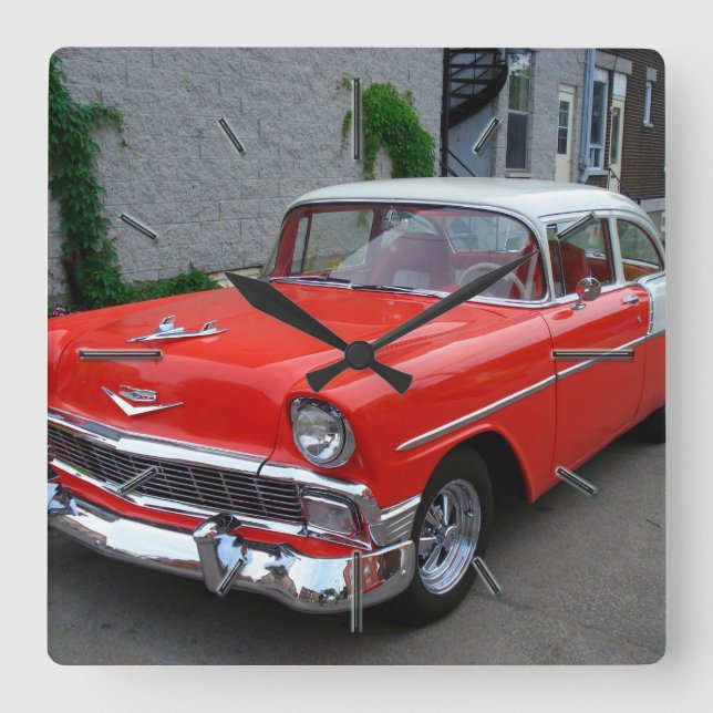 Cool 56 Chevy Options Wall Clock (Front)