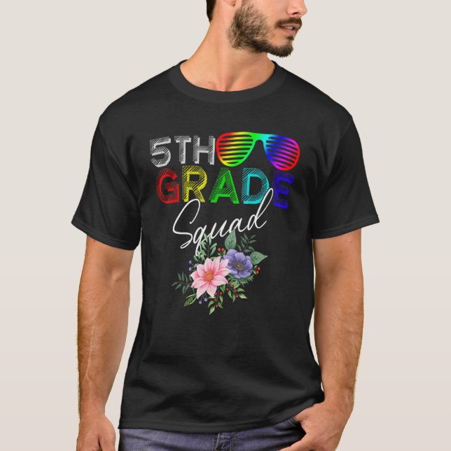 Cool 5th Grade Squad Team Back To School Graduatio T-Shirt (Front)