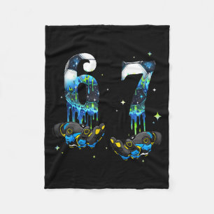 Cool 67 Six Seven Meme Soccer Football Drip Boys K Fleece Blanket