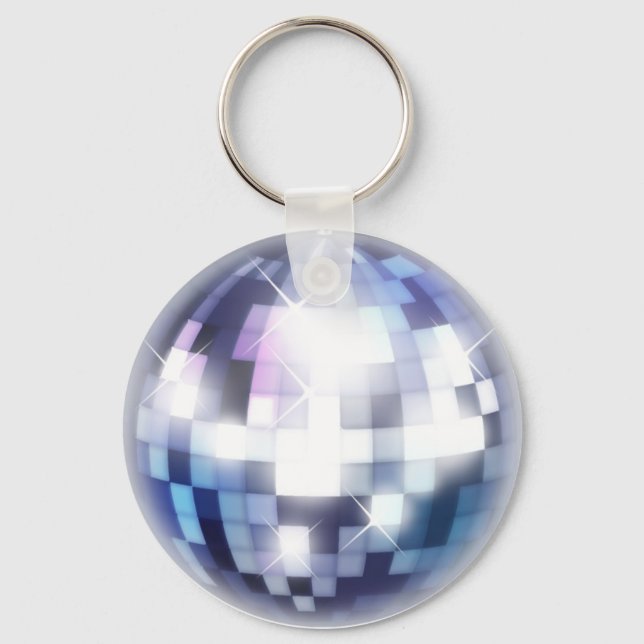 Cool 80s Disco Ball Keychain (Front)