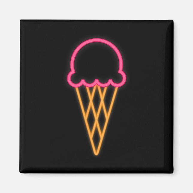 Cool 80s Eighties Ice Cream Costume Themed Retro P Magnet (Front)