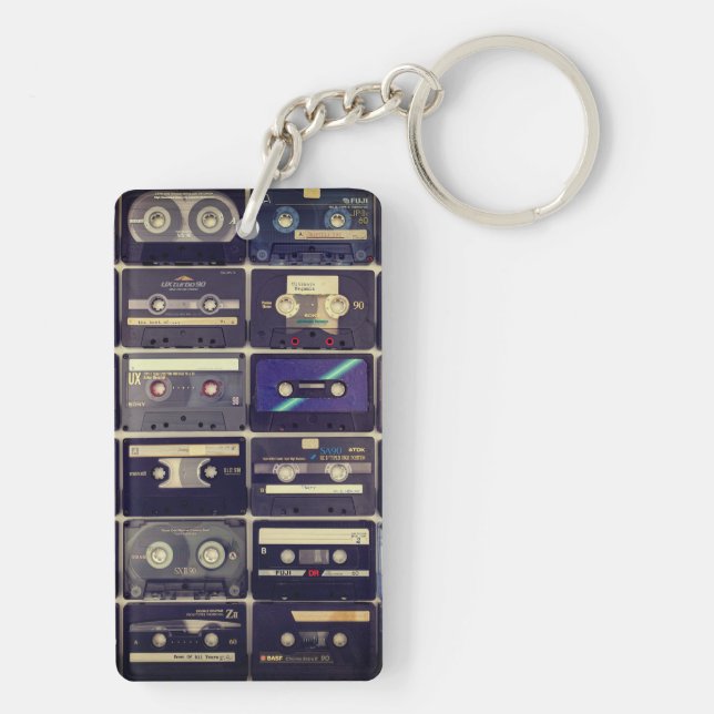 Cool 80s vintage cassette  keychain (Back)