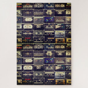 Cool 80s vintage cassette puzzle