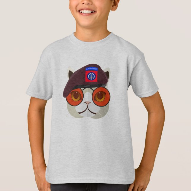 Cool 82nd Airborne Kitty Kat! T-Shirt (Front)