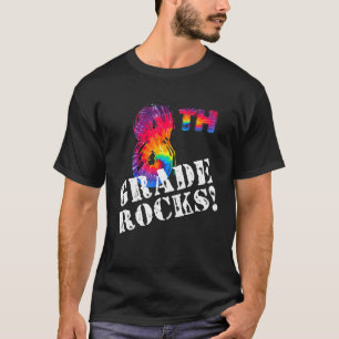 Cool 8Th Grade Rocks Tie Dye Funny Teacher Back To T-Shirt