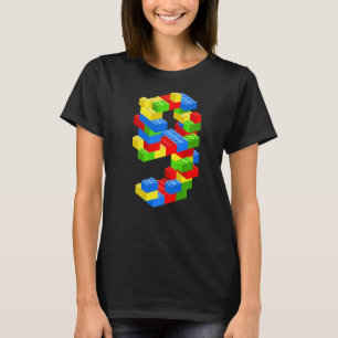 Cool 9th Birthday Building Blocks 9 Years Old Boy T-Shirt