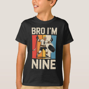 Cool 9th Birthday Ice Hockey Player Fan Sport Love T-Shirt