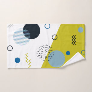 Cool, à la mode, moderne, géométrique vert-bleu de