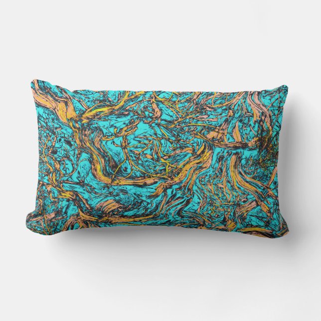 COOL Abstract Art Lumbar Pillow (Front)