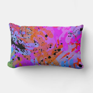 cool abstract colorful modern home decor lumbar pillow