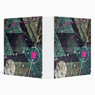 Cool Abstract Digital Graffiti Art Geometic Binder