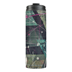 Cool Abstract Digital Graffiti Art Geometic Thermal Tumbler