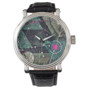 Cool Abstract Digital Graffiti Art Geometic Watch