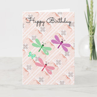 Cool Abstract Dragonfly Birthday Card