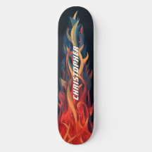 Cool Abstract Fire Flame Orange Blue
