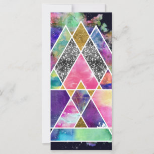 Cool abstract geometric triangles watercolor