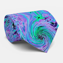 Cool Abstract Lime Green and Purple Floral Swirl