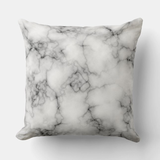 Cool Abstract Modern Marble Texture Pattern Throw Pillow (Front)