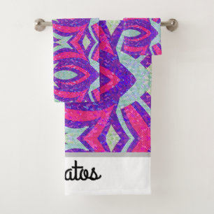 Cool Abstract Modern Personalized Towel Set