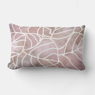 cool abstract nature art leaf design lumbar pillow