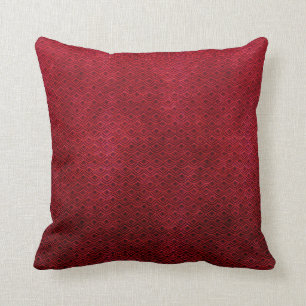 Cool  abstract  oriental red scale pattern  pillow