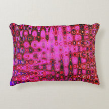 Cool Abstract Pink and Black Atomic Retro Zigzags