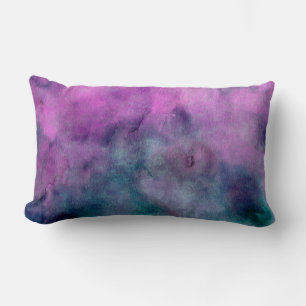 cool abstract purple and teal throw pillow