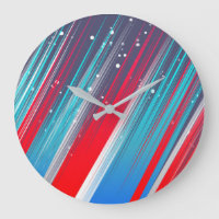 Cool Abstract Red White Blue Brush Strokes