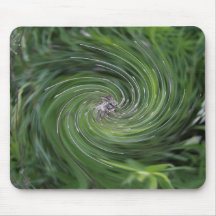 Cool Abstract Retro Chartreuse Green Floral Swirl