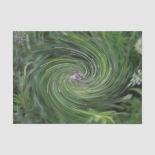 Cool Abstract Retro Chartreuse Green Floral Swirl Tissue Paper