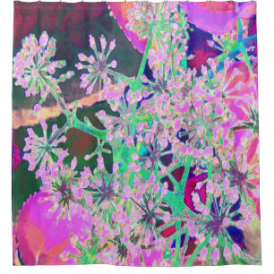 Cool Abstract Retro Nature in Pink and Lime Green