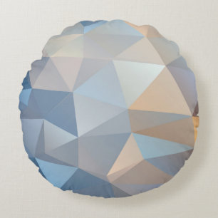 Cool Abstract Triangle Pattern Round Pillow
