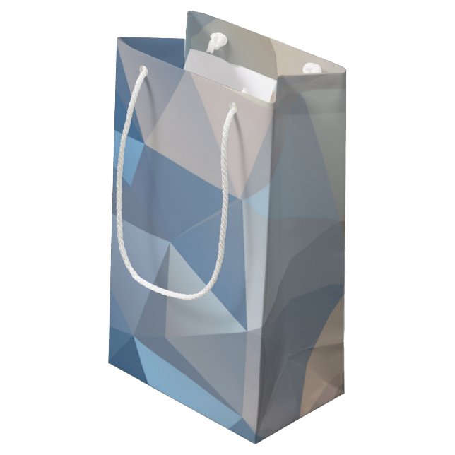 Cool Abstract Triangle Pattern Small Gift Bag (Back Angled)