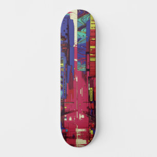 Cool Abstract Urban City Scape Street Art Inspired Skateboard