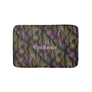 Cool Abstract Wavy line art Thunder_Cove Bath Mat